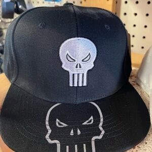 Black Cap with Skull Embroidery